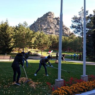 Оқжетпес, логотип